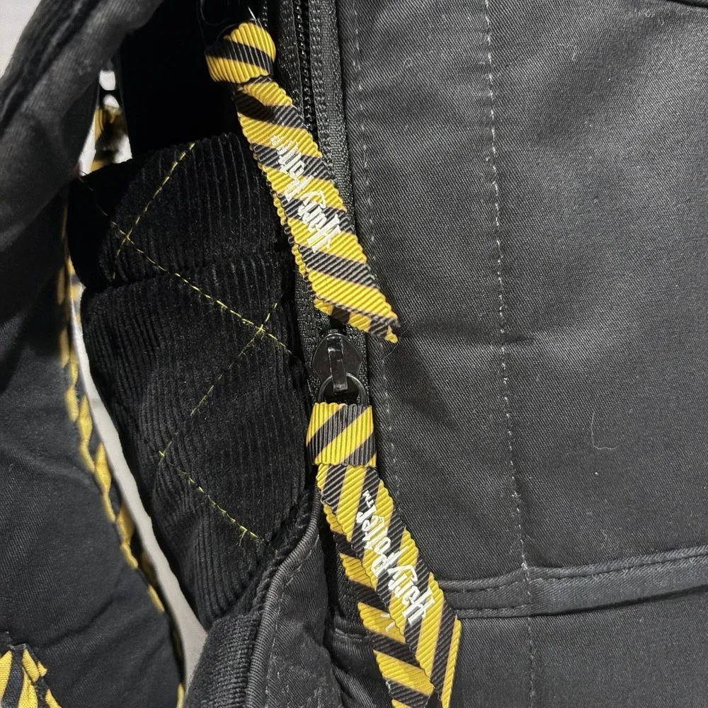 RARE Vera Bradley Harry Potter Hufflepuff Campus Backpack Black Yellow Quilted